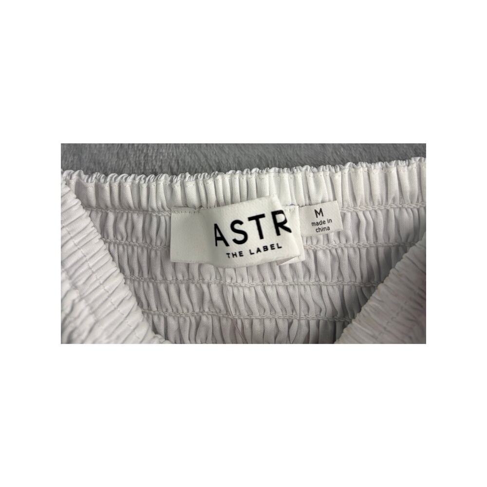 ASTR The Label Harper Smocked Tie Strap Midi Dress - White - Size M - Picture 8 of 10